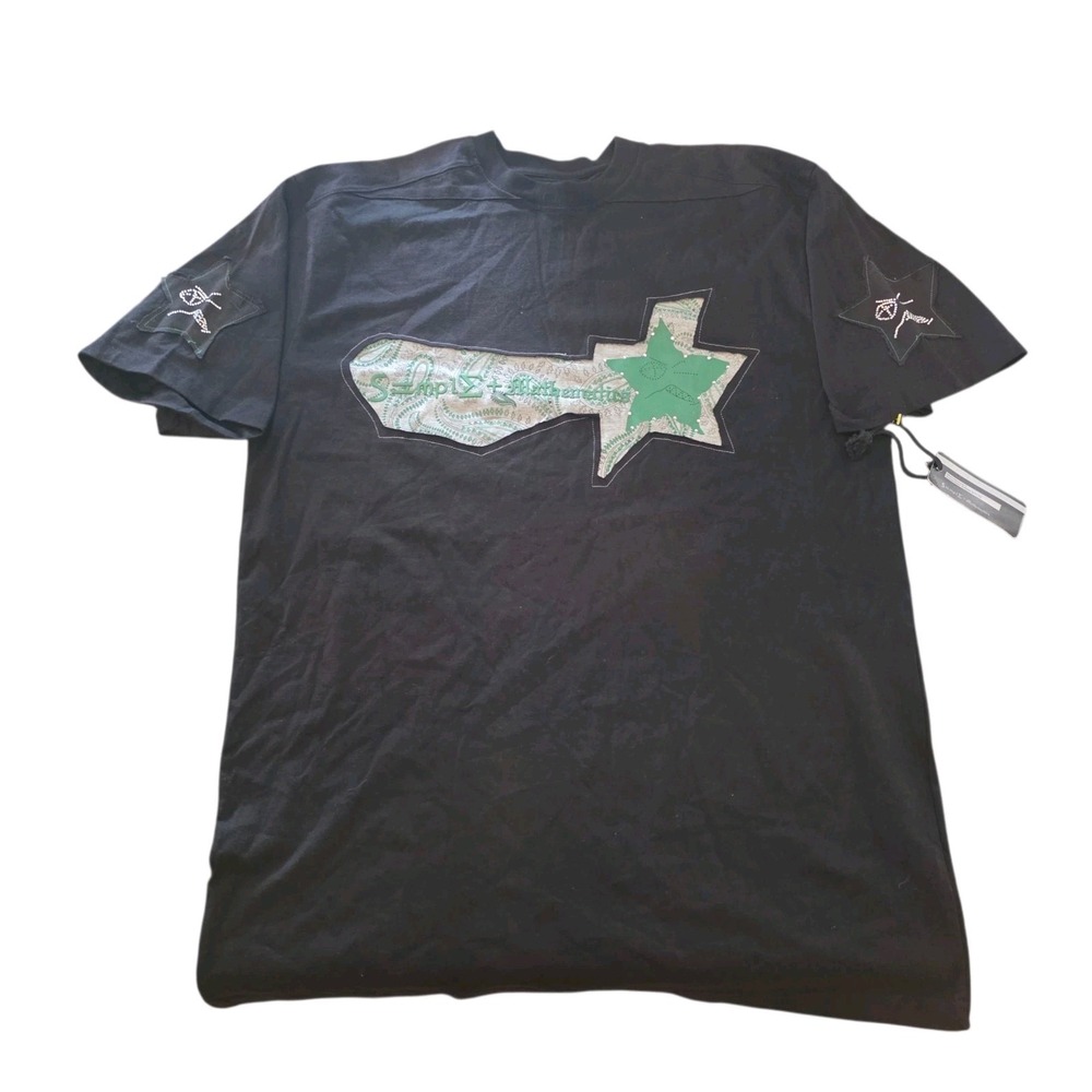 Vintage Y2K Simple Mathematics T-Shirt Hip Hop Urban Streetwear Black 2XL NWT